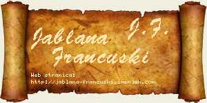 Jablana Francuski vizit kartica